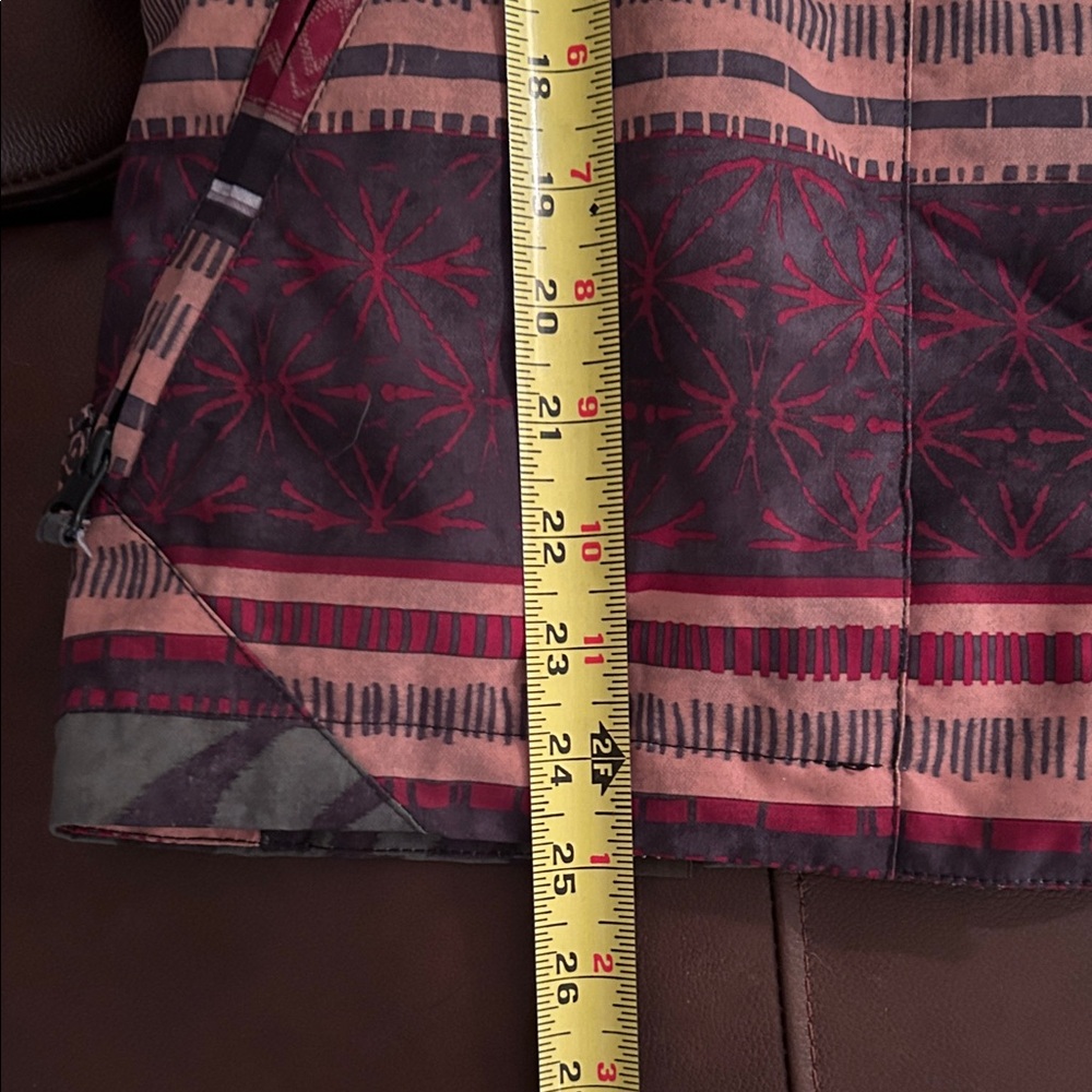 Roxy Red Southwest Patterned Ski Jacket With Matc… - image 4